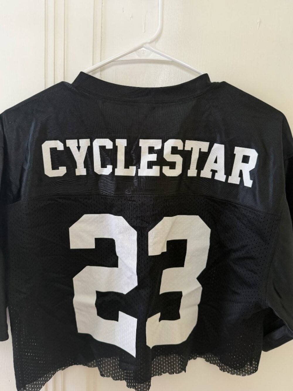 Sport-Tek CycleStar 23 Black Cropped Mesh Jersey Size Small - Picture 2 of 3